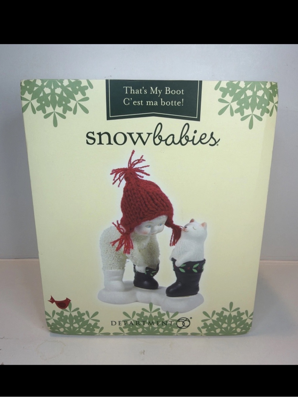 Department 56 Snowbabies THAT'S MY BOOT Figurine New Open Box Rare